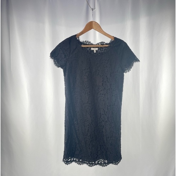 Joie Susina Short Sleeve Lace Sheath Dress‎ in Black Size Extra Small - Picture 2 of 6